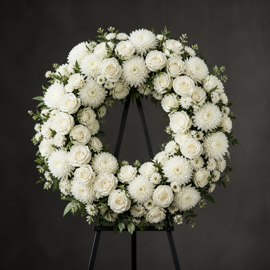 Coroa de Flores Luxo White Premium