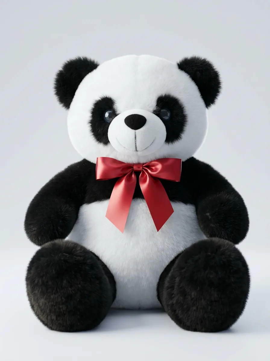 Panda Laço Vermelho