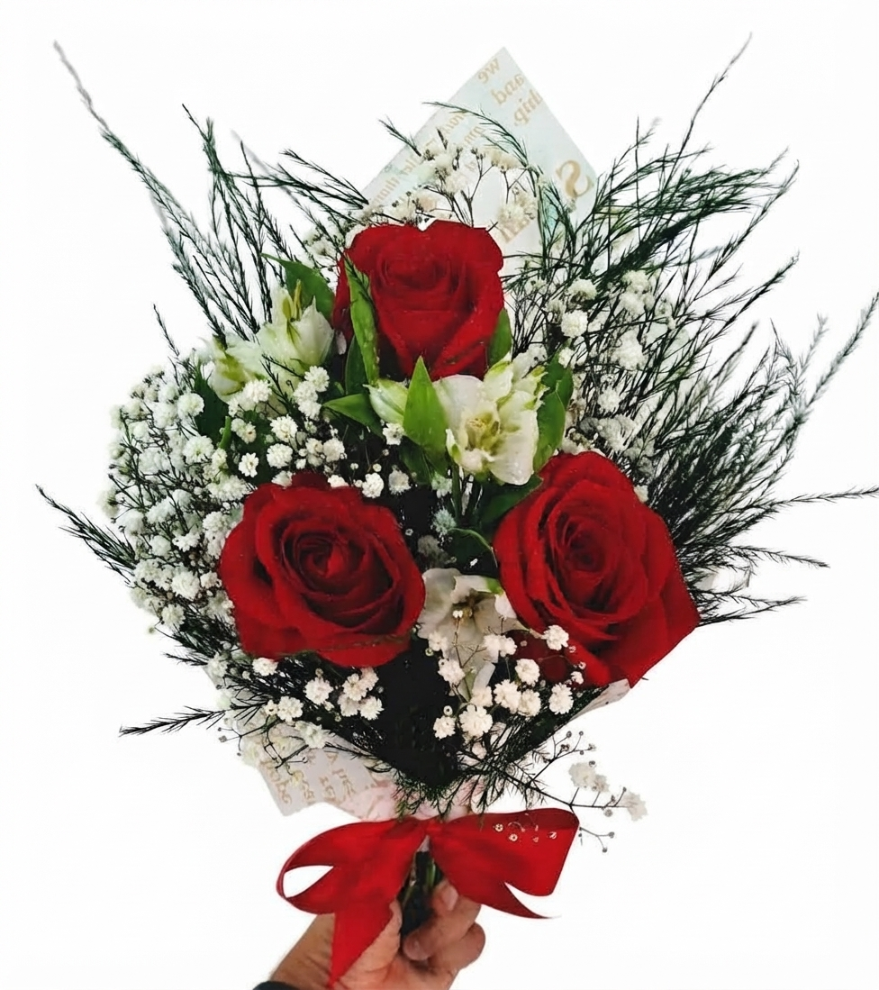 Buquê Três Rosas