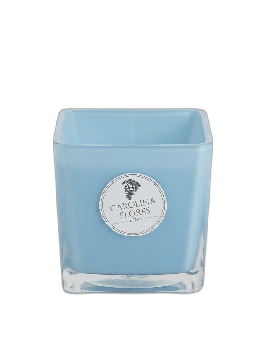 Vaso de Vidro Azul Pastel