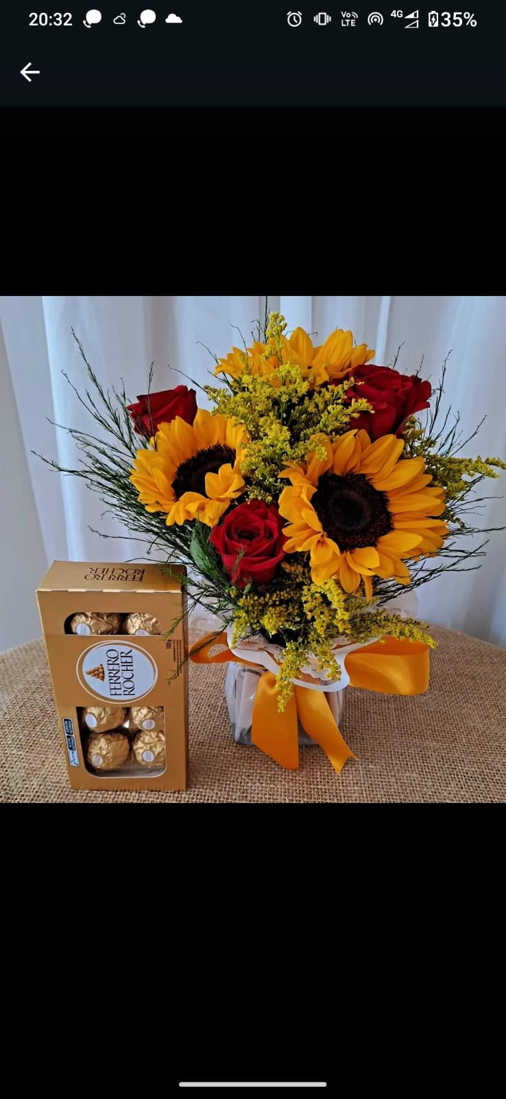 Kit Vaso Girassol & Ferrero