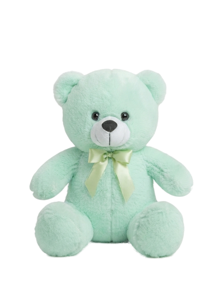 Urso Menta Laço de Cetim Verde