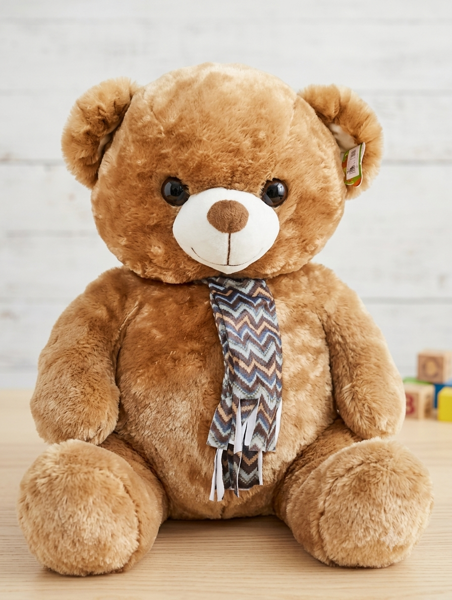 Urso Caramelo Cachecol Chevron