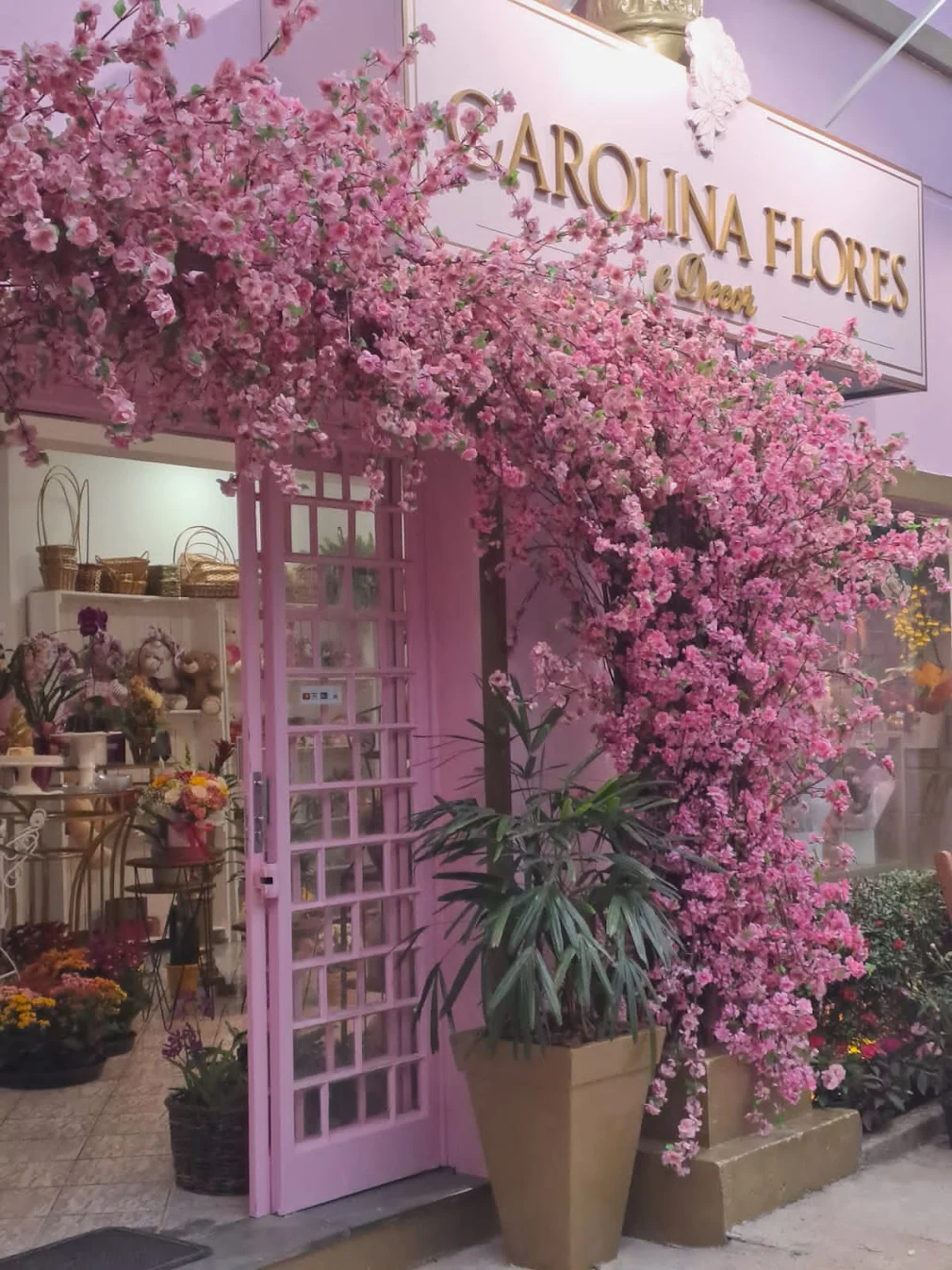 Interior da floricultura